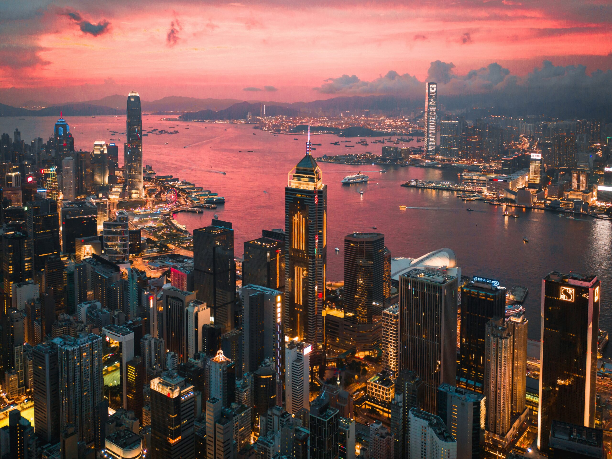 Hong Kong skyline Victoria Harbour